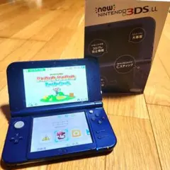 【動作品】Newニンテンドー 3DS LL メタリックブルー 本体と箱付き