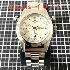 超美品】イリノイクロノグラフIL-050 腕時計ピンク/ シルバー - メルカリ