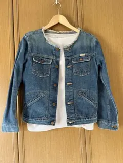 beams EDWINデニムノーカラージャケット