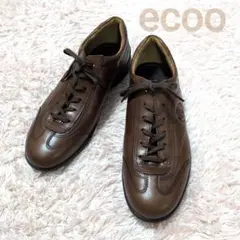 ecco ブラウンレザー スニーカーのサムネイル