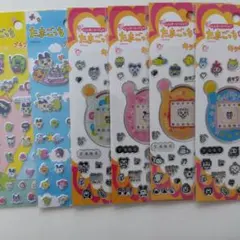 たまごっち　シール　 キラキラシール　プチプチシール 6枚セット　セリア