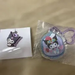 サンリオ　ダブルチャームグミ　アクリルキーホルダー　クロミ
