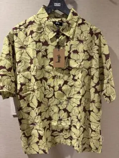 J7379 新品 サンローランパリ ハワイショートシャツ 総柄ジオ 