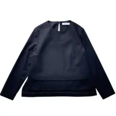 【上質ウール100%】ADORE ティアードプルオーバー ネイビー M