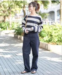 Spick and Span ルーズベイカーパンツ 34 ネイビー 今期 美品