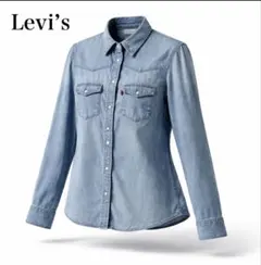 【希少XS】Levi’s リーバイス ウエスタン デニムシャツ ブルー薄手のサムネイル