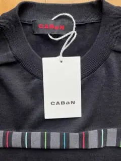 CABaN コットンワンラインラグランスリーズプルオーバー セーター