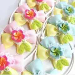 トリミングチョーカー オーガンジー＆プルメリア 業務用 10本セット