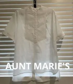 AUNTMARIE'S 刺繍入りホワイト半袖シャツのサムネイル