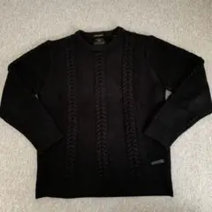 SCOTCH&SODA ブラック ケーブルニットセーター　メンズ