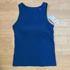 【新品】UNIQLO リブブラトップ ブルー Mのサムネイル