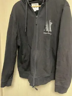 ARMANIEXCHANGEA|X ロゴ ジップパーカーブラックLサイズメンズ