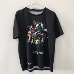 健*端様 J1794 東京2020オリンピック 半袖Tシャツ 黒 メンズ M-L