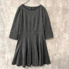 Reflect ウール混　フレア　膝丈　ワンピース　シンプル　綺麗め　上品
