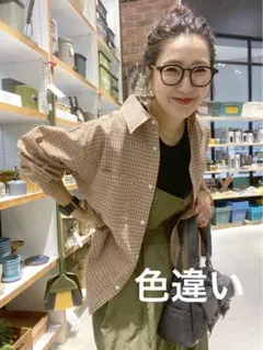 新品　FOREVER 21 チェックビッグシャツ　09