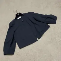 美品　アナイ　ノーカラージャケット　コットンリネン　パフスリーブ　近年タグ　36