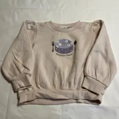 branshes ベージュ パフスリーブ トレーナー 100cm