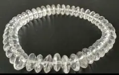 ★水晶★ソロバン カット ブレスレット 天然石 パワーストーン