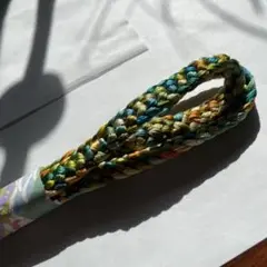多色ターコイズ系編み込み帯締め 新古品