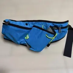 ナイロン ボディバッグ・ウエストポーチ ウォーキング ランニング青