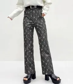 【PAGE BOY】リーフジャガードパンツ ブラックのサムネイル
