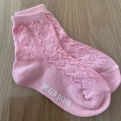 mezzo piano ピンク ベビー靴下