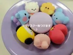 BT21 バスボムキャラクターマスコットコンプリート７個セット　BTSマスク付き