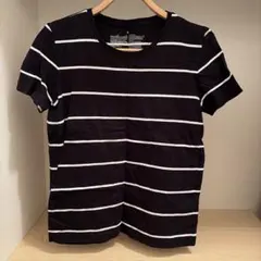 黒と白のストライプ Tシャツ Mサイズ
