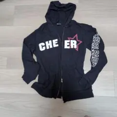 CHEER ジップアップパーカー ブラックのサムネイル
