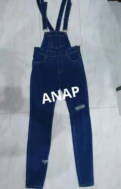 ANAP デニムサロペット スリムフィット