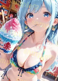 キラキラ　かわいい　AIイラスト　ポスター　A4サイズ　a479