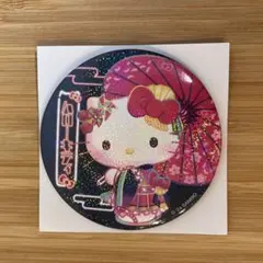 サンリオピューロランド　ネオナツマツリ　缶バッジ　ハローキティ