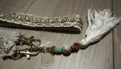 スマホショルダー ストラップ タッセル付 ベージュ