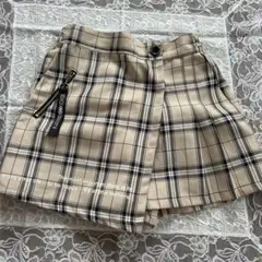 チェック柄スカート/ショートパンツ　キュロット　140センチ