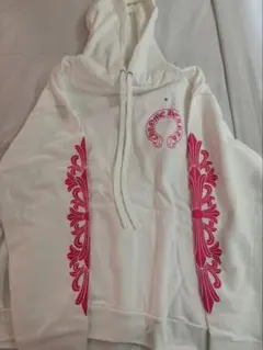 CHROME HEARTS パーカー ホワイト ピンク Mサイズのサムネイル