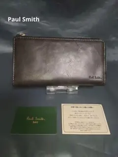 未使用品Paul Smith (ポールスミス)牛革レザーラウンドファスナー長財布