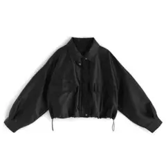 【GRL】襟2Wayレザーブルゾン[fo1951] ブラック