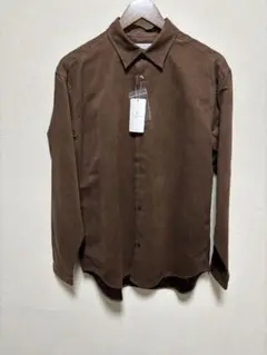 値下A DAY IN THE LIFEスエードライクシャツ、ダークブラウンM新品