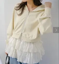 ★Kastane ダブルZIPウェットパーカー Sサイズ イエローのサムネイル