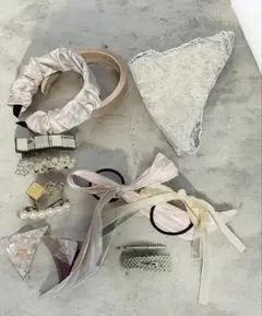 ヘアアクセサリー　13点まとめ売り　セット売り カチューシャ　リボン　ヘアピン