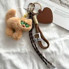 【再入荷】 じゃらじゃらキーホルダー もふもふねこ ハットクリップ　パラコード
