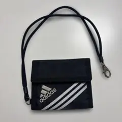 adidas 黒 ナイロン製財布