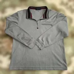 ALBATROSS M グレー ポロシャツ ジッパー付き