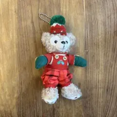 ディズニー　ダッフィー　ぬいぐるみバッジ　クリスマス