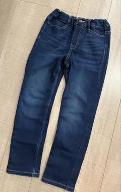 【美品】130 スキニーデニム　裏起毛