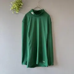 アディダス［2XL］美品◎上品スポーティ◎差し色◎薄手◎ハイネックアンダーウェア