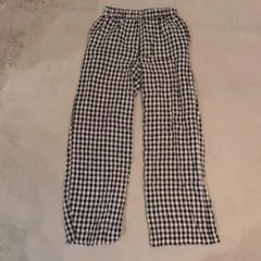 SHEIN Dazy ギンガムチェック 白 黒 パジャマ 部屋着 ズボン S
