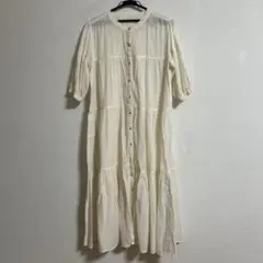 earth music&ecology 半袖ロングシャツワンピース