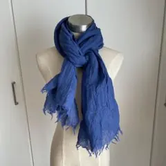 ビームスで購入　ダニエル　大判コットンリネンストール　新品　ブルー