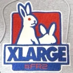 【希少コラボ】XLARGE × #FR2 プルオーバーパーカー M グレー 即完